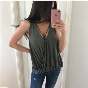 SALE 🥳 REPOSH // Wrapped Up Olive Tank